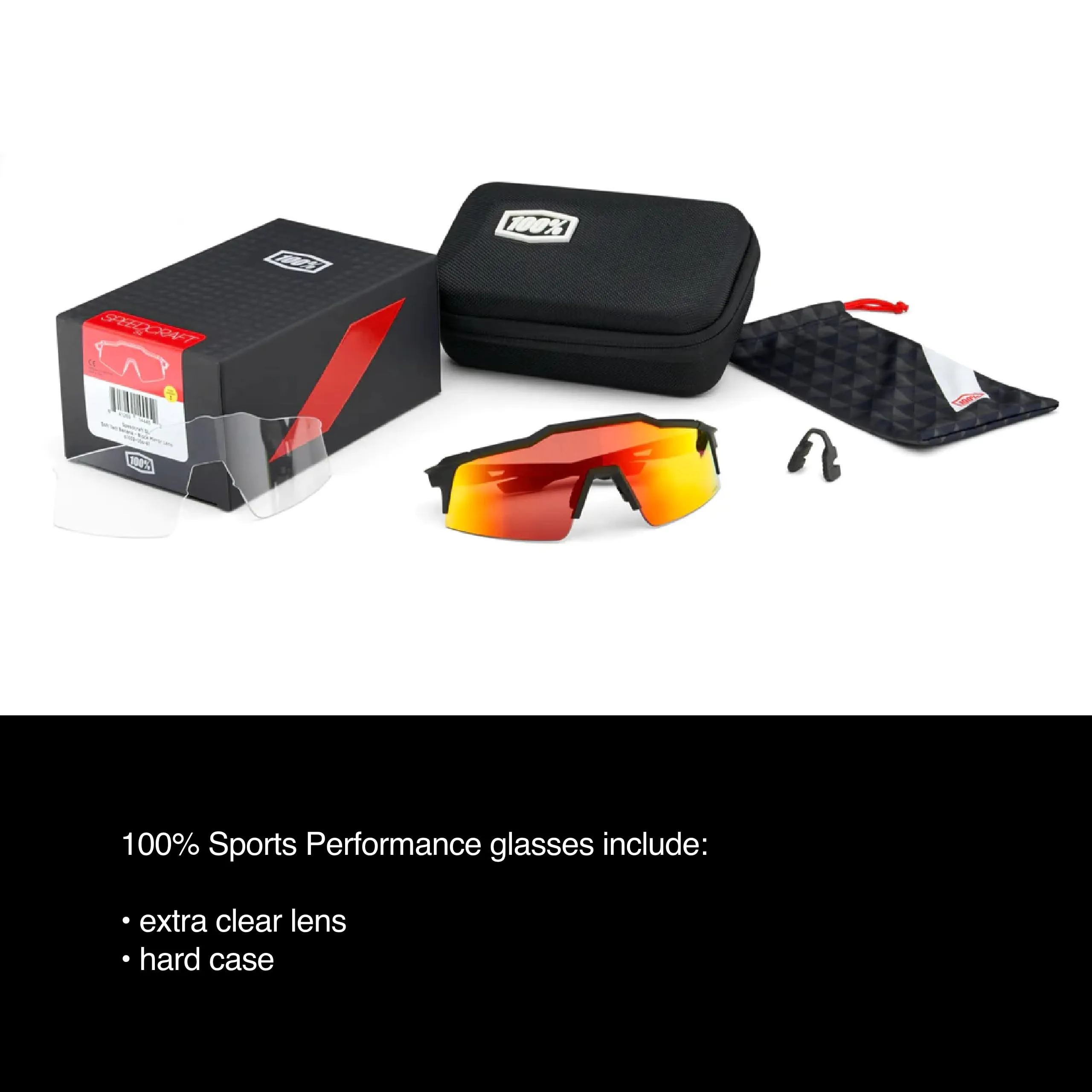 100% S3 LE Elly 24 LE - Gloss Black Matte Red - Hiper Fire Red Mirror