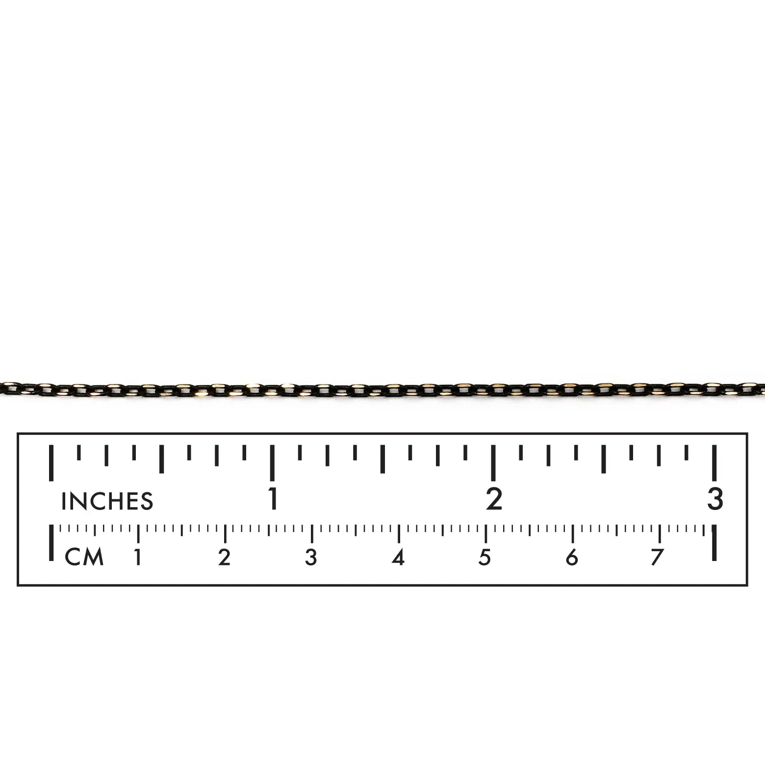BCH1027 Two Tone Black & Gold Diamond Cut Chain