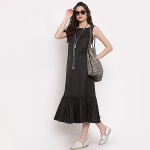 Black Dress With Frill