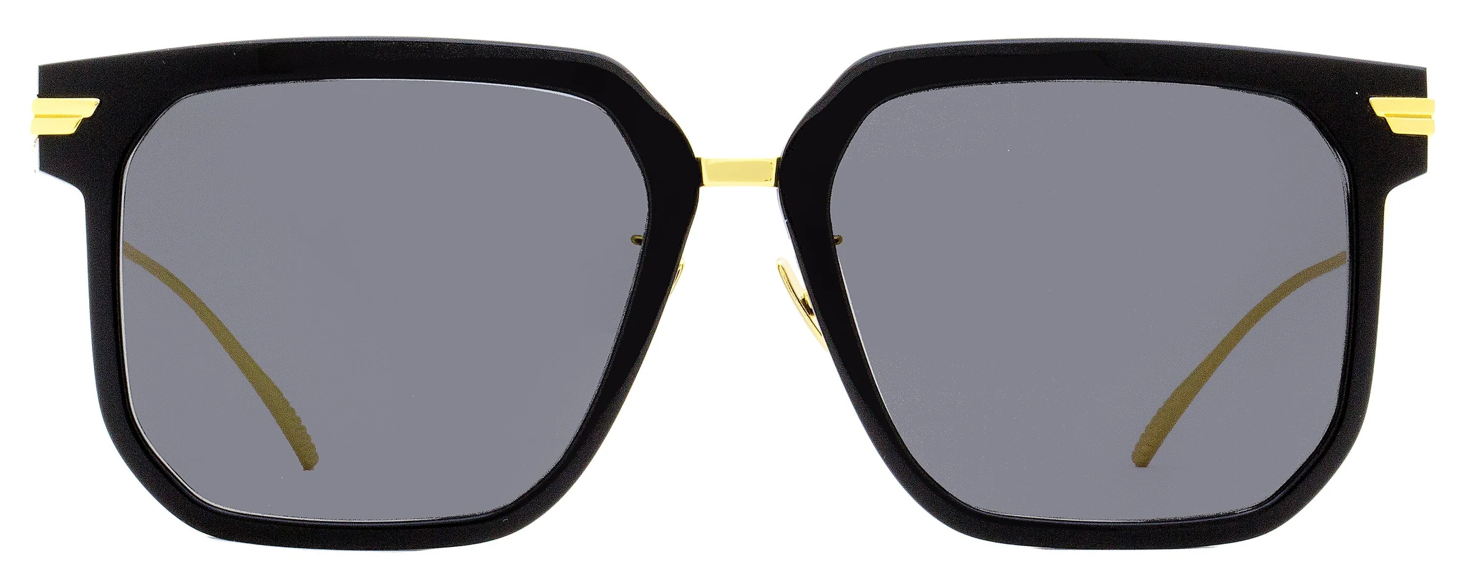 Bottega Veneta Square Sunglasses BV1083SA 001 Black/Gold 57mm