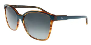 Chloe CE734/S 417 Petrol Square Sunglasses