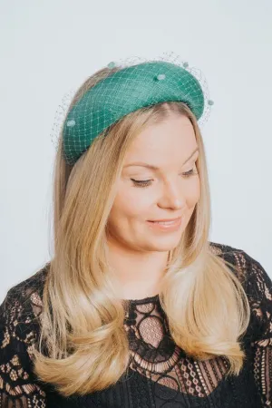 Emerald Green Net Headband Fascinator