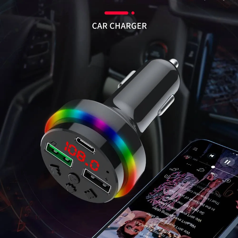 F15 Car Mp3 Player Bluetooth Receiver Hands-free Adapter Dual Usb