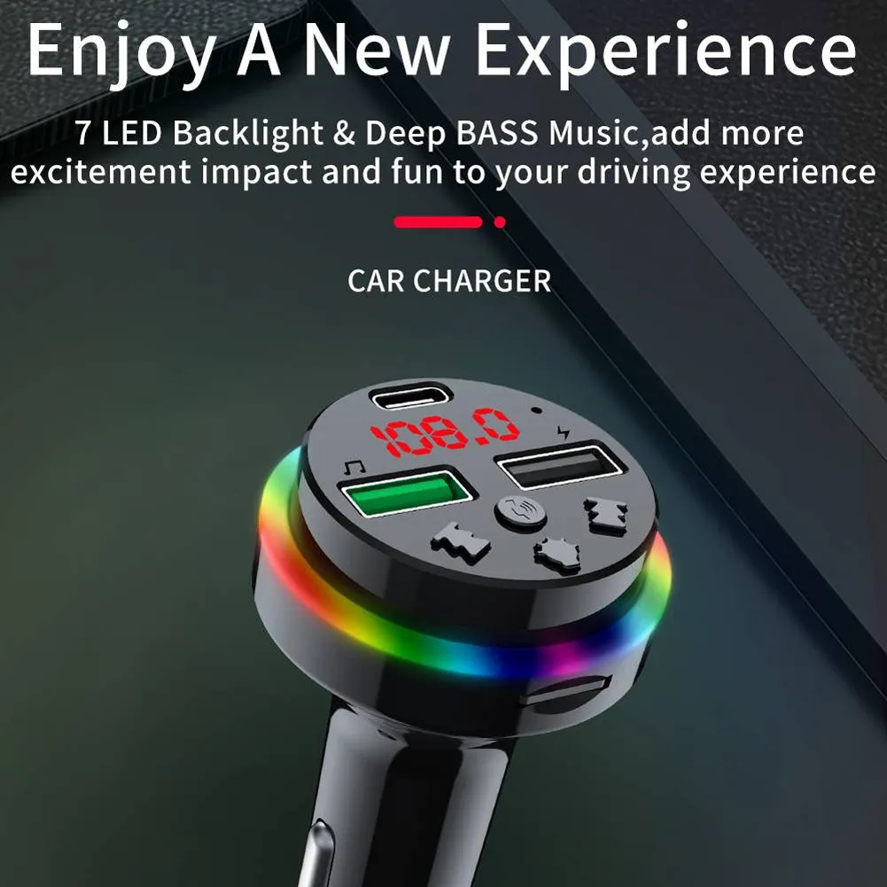 F15 Car Mp3 Player Bluetooth Receiver Hands-free Adapter Dual Usb