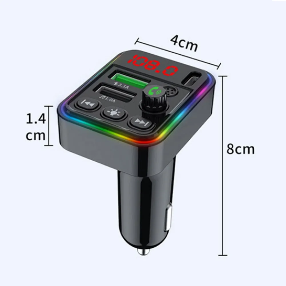 F19 Car Fm Transmitter Bluetooth-compatible Calling Stereo Music