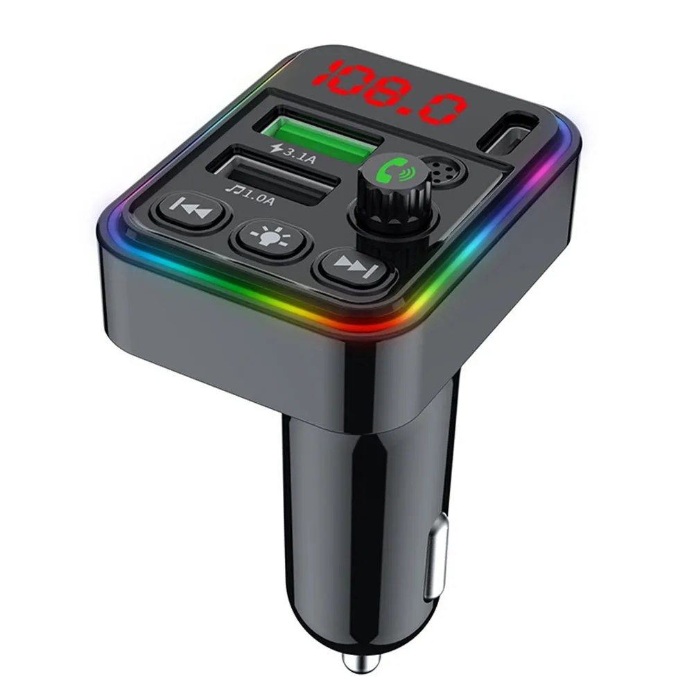 F19 Car Fm Transmitter Bluetooth-compatible Calling Stereo Music