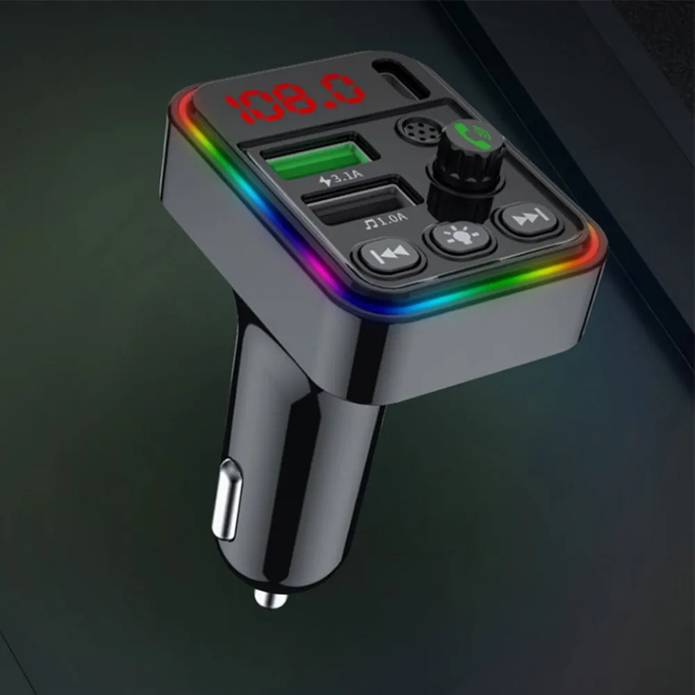 F19 Car Fm Transmitter Bluetooth-compatible Calling Stereo Music