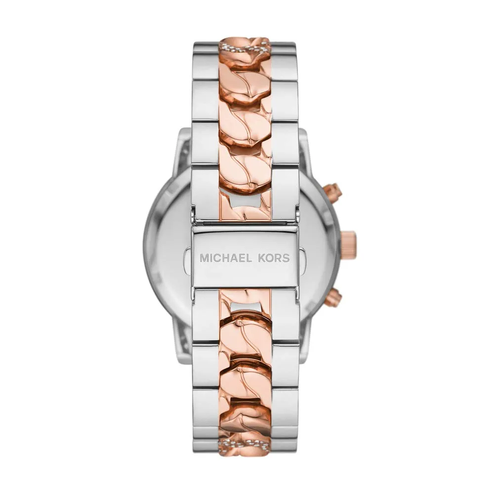 Michael Kors Women's Watch RITZ, 37 mm case size, Quartz Chronograph movement, Stainless Steel strap