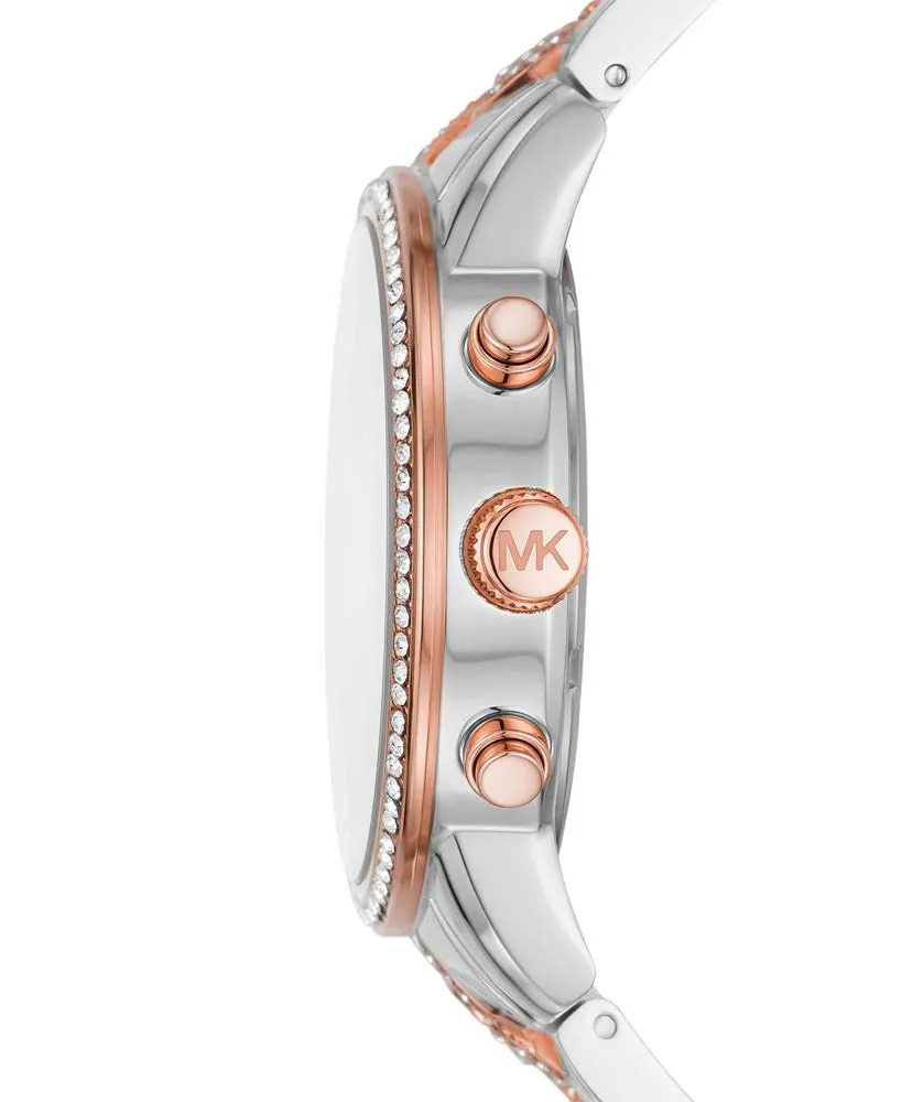 Michael Kors Women's Watch RITZ, 37 mm case size, Quartz Chronograph movement, Stainless Steel strap
