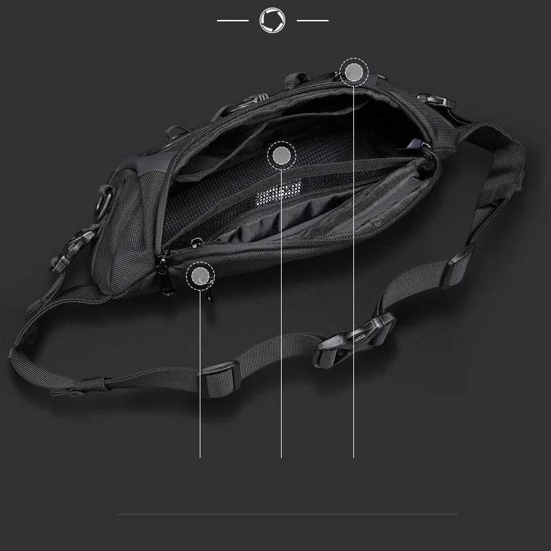 Multifunction Crossbody Bag Waist Pack for Men Multi Pocket Chest Bag