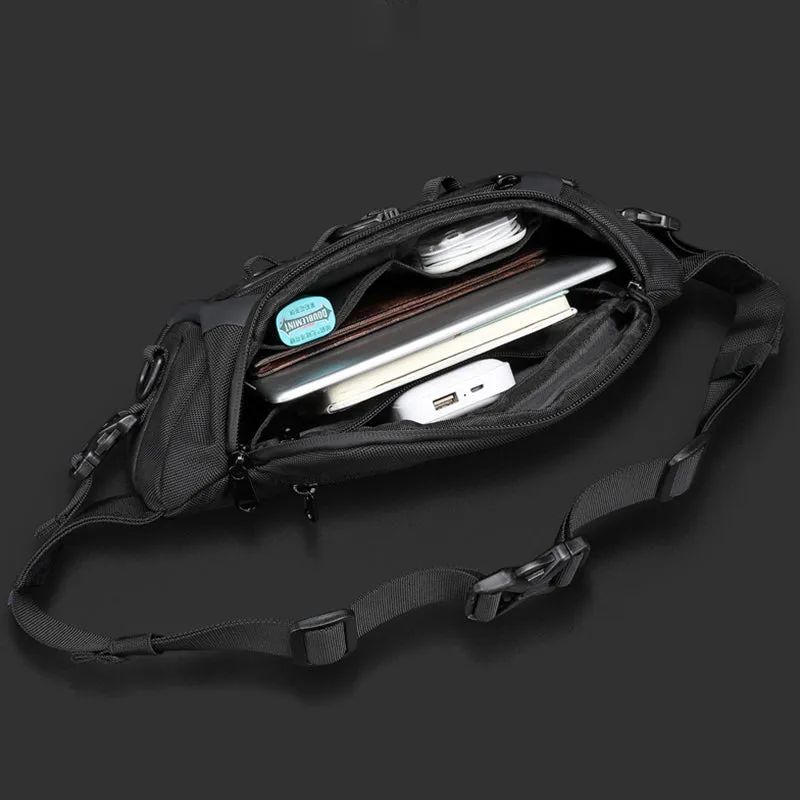 Multifunction Crossbody Bag Waist Pack for Men Multi Pocket Chest Bag