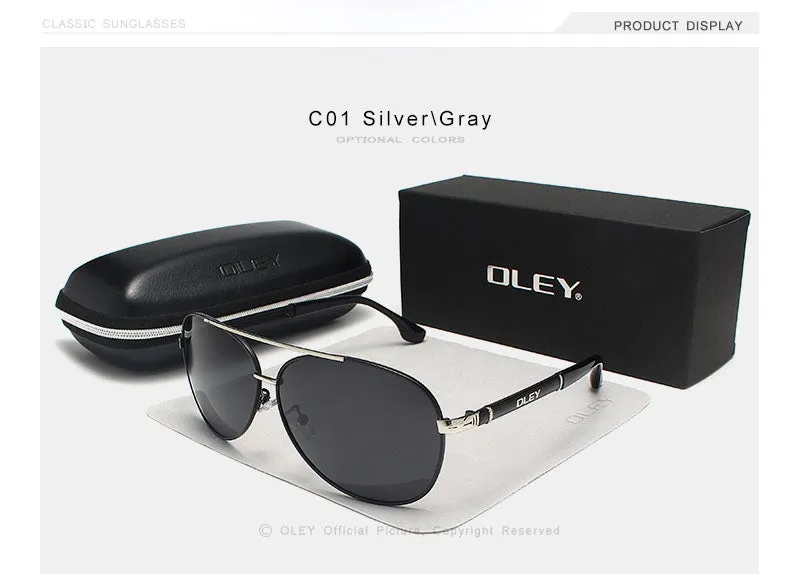 Oley Brand Sunglasses Men Polarized Classic Pilot Fishing Driving Y7005