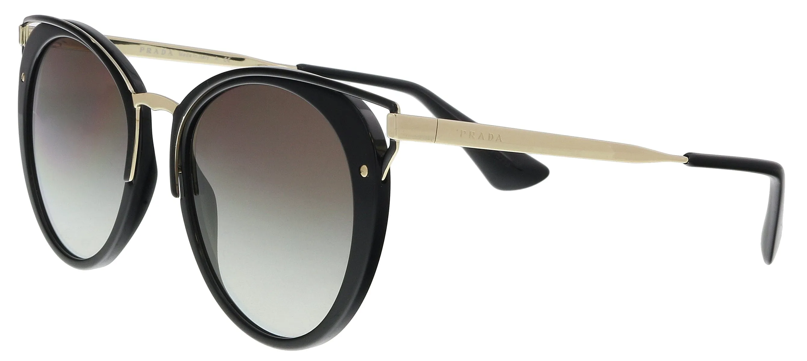 Prada PR 66TS 1AB0A7 Black Cat eye Sunglasses