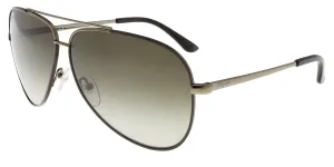 Salvatore Ferragamo SF131S 211 Shiny Brown W/ Dark Brown Aviator Sunglasses