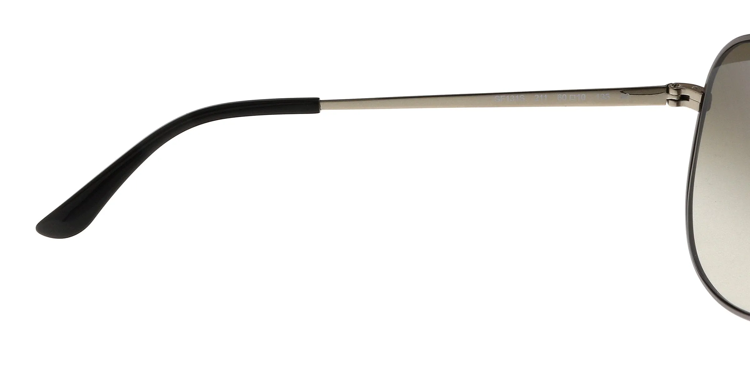 Salvatore Ferragamo SF131S 211 Shiny Brown W/ Dark Brown Aviator Sunglasses