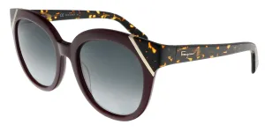 Salvatore Ferragamo SF836S 520 Plum/ Tortoise Cateye Sunglasses