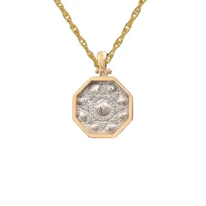 Silver & Gold Tiny Sailor's Valentine Pendant