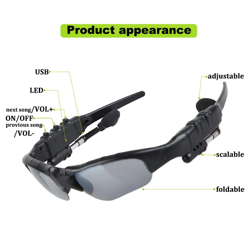 Sports Bluetooth Earphone Polarized Sunglasses