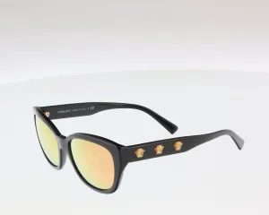 Versace VE4343 GB1/2Y Black Oval Sunglasses