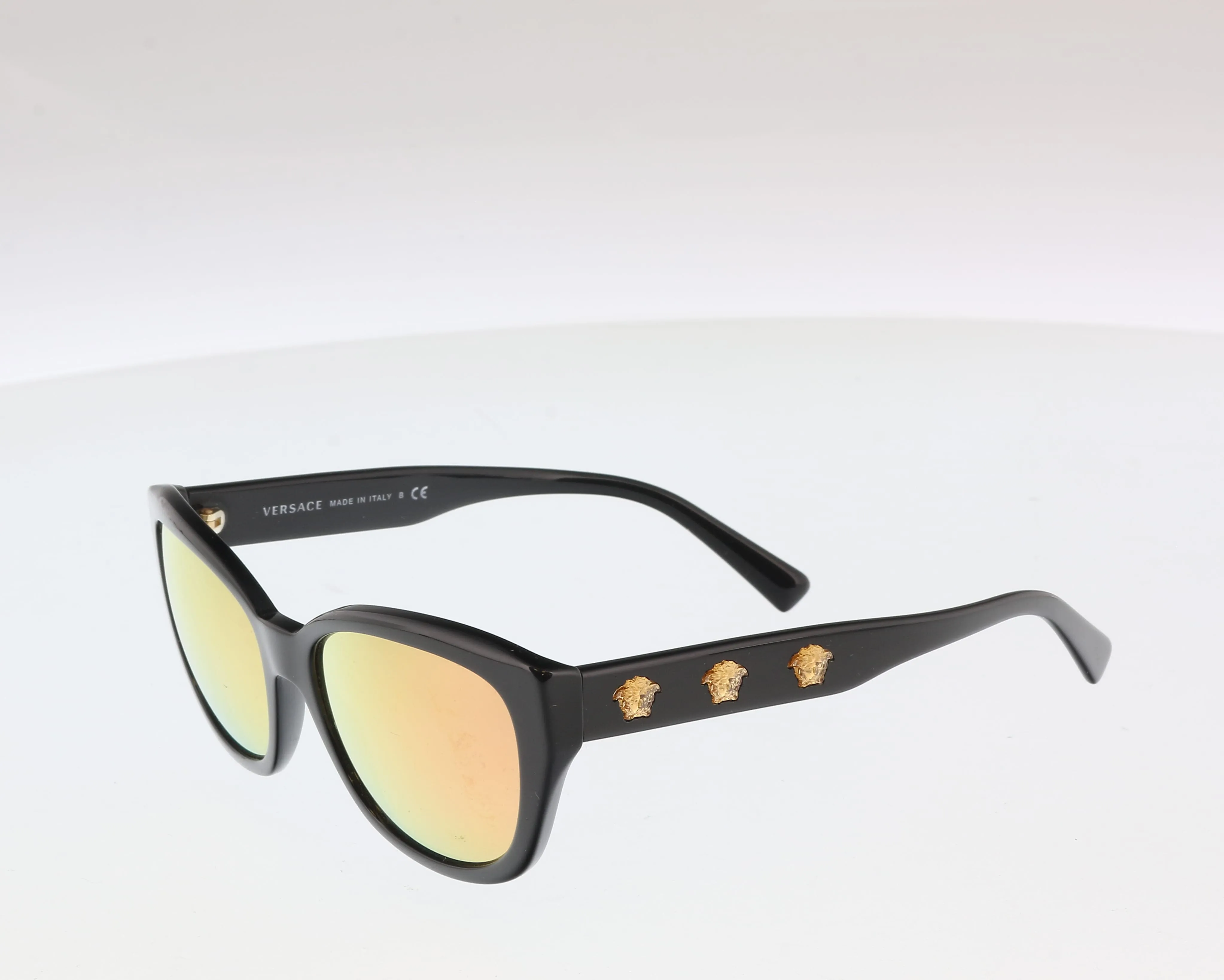 Versace VE4343 GB1/2Y Black Oval Sunglasses