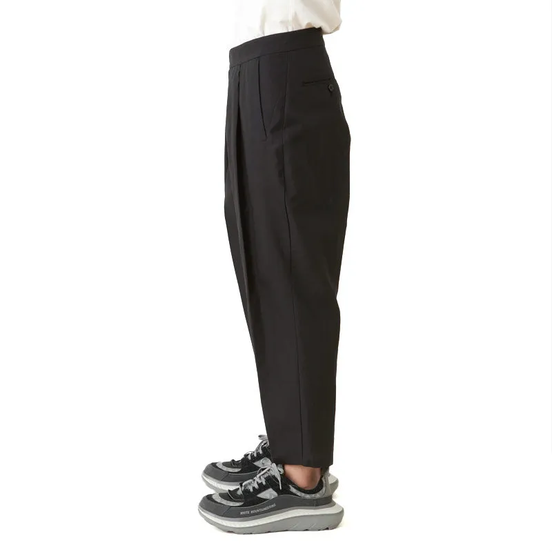 White Mountaineering Woven 1Tuck Tapered Pants Black