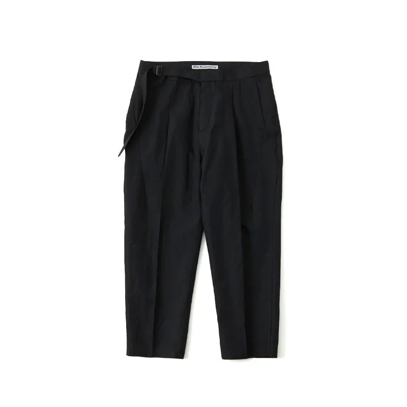 White Mountaineering Woven 1Tuck Tapered Pants Black