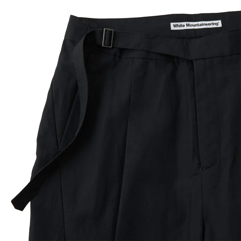 White Mountaineering Woven 1Tuck Tapered Pants Black