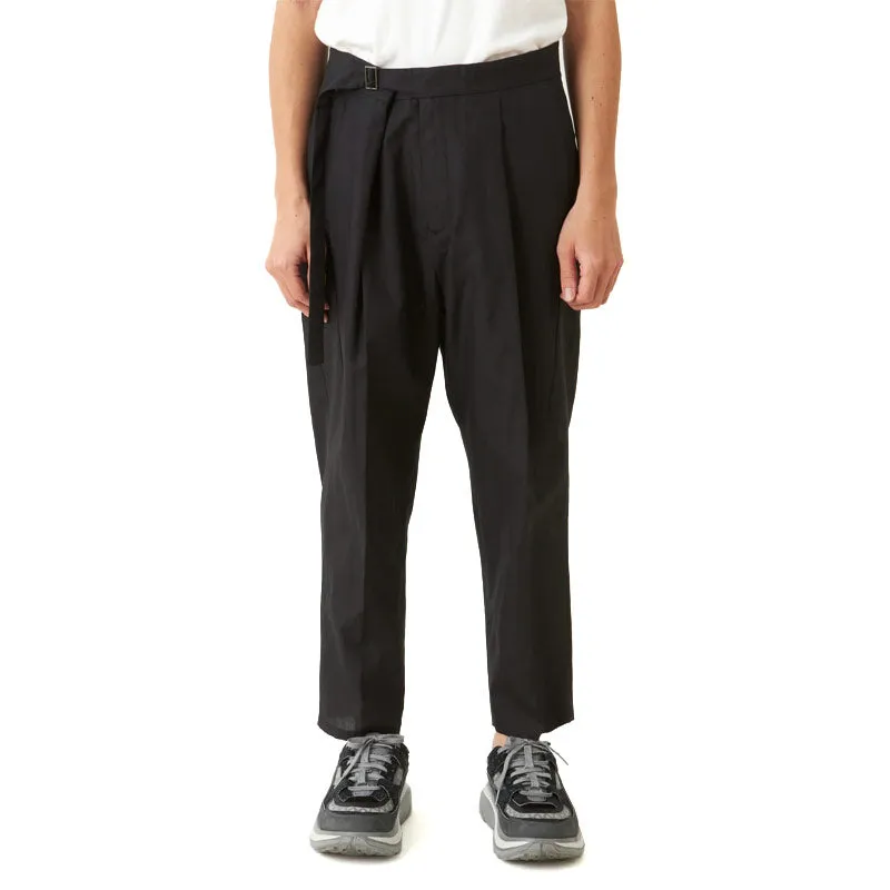 White Mountaineering Woven 1Tuck Tapered Pants Black
